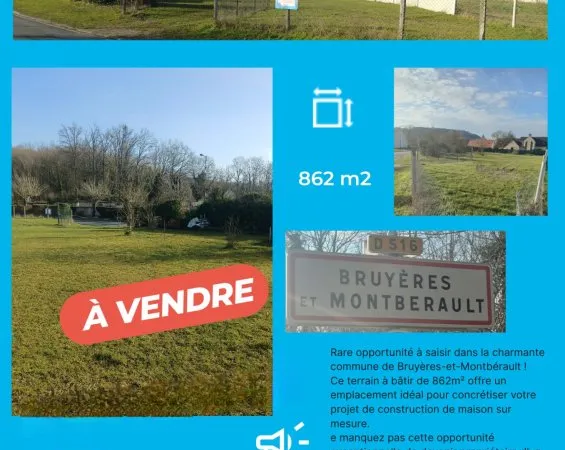 Terrain 862 m²