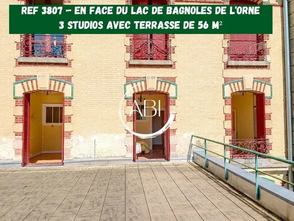 Ensemble de 3 studios avec terrasse