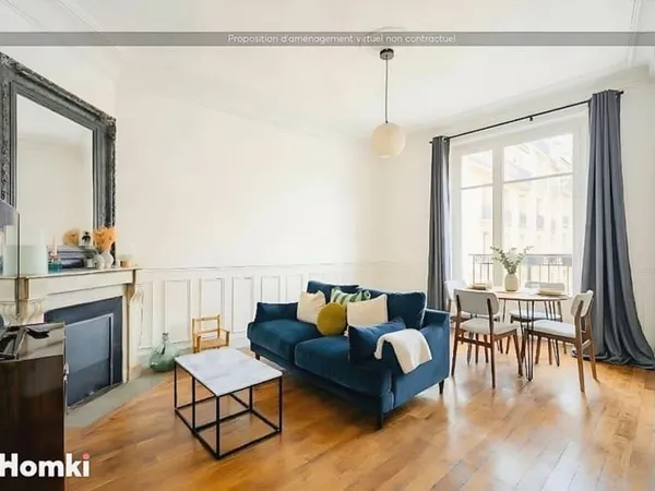 Appartement T2 de 46 m2 à Paris 75018, Villa Ornano
