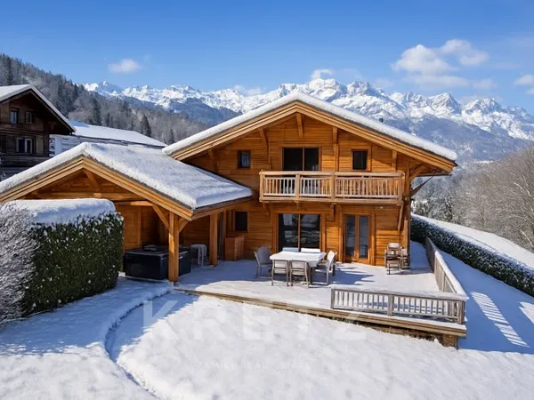 Chalet authentique avec vue panoramique sur le Mont-Blanc