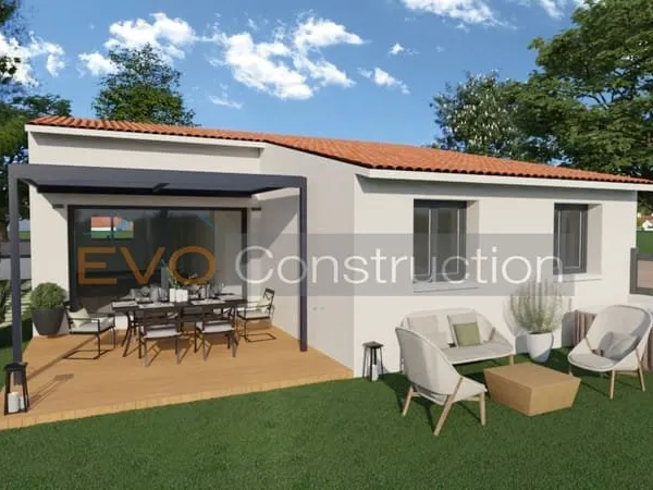 Elne, villa de plain pied T4 avec garage et jardin