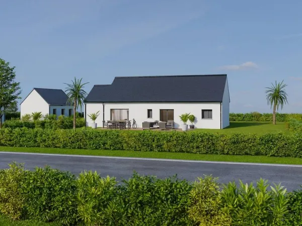 Maison de plain pied 4 chambres - 108 m²