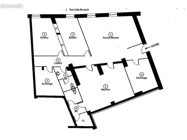 Bureaux (181m2) idéalement situés entre centre-ville et axes de circulation