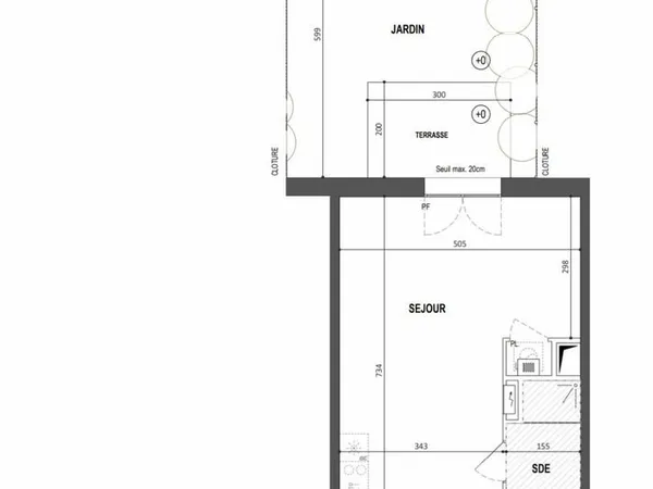 Appartement T1 - 35 m2 avec jardin