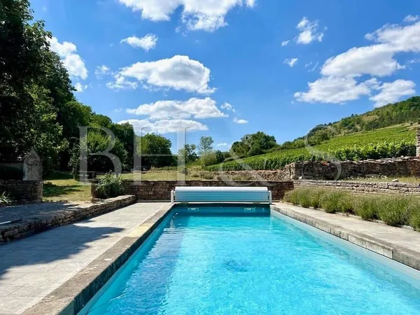 Maison avec du cachet, piscine, jardin, dépendances, superbe vue sur les vignes