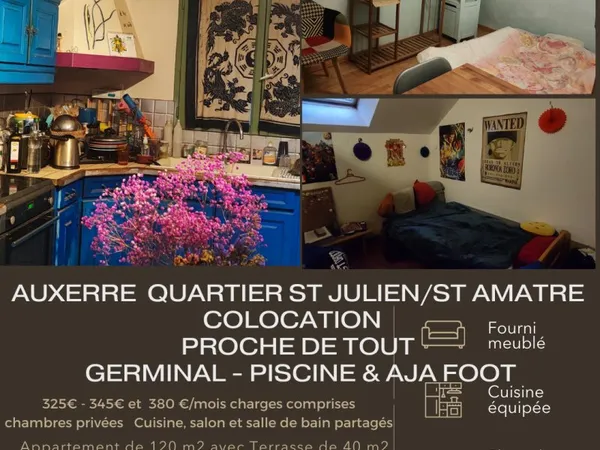 Propose appartement en colocation