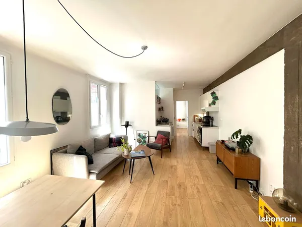 T2 45m² - Meublé - 150m Buttes-Chaumont - Refait à neuf, Calme & Lumineux