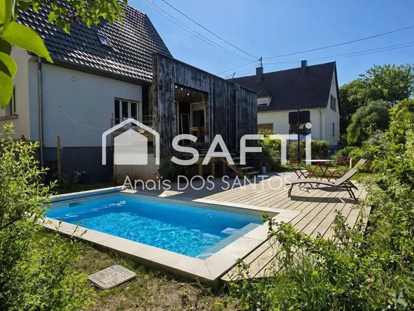Maison familiale avec piscine -138 m², 3/4 chambres - Jardin arboré - Sélestat