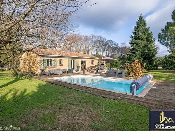 Maison de plain pied à Granges/Lot avec piscine