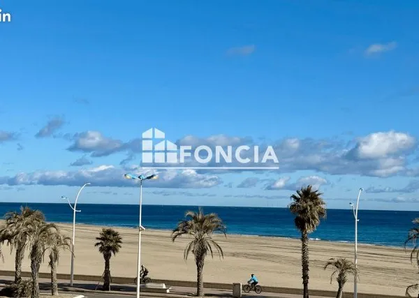 Studio rénové - Face à la mer - Entre la place Méditerranée et Canet Sud