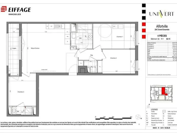 Appartement 4 pièces 80 m²
