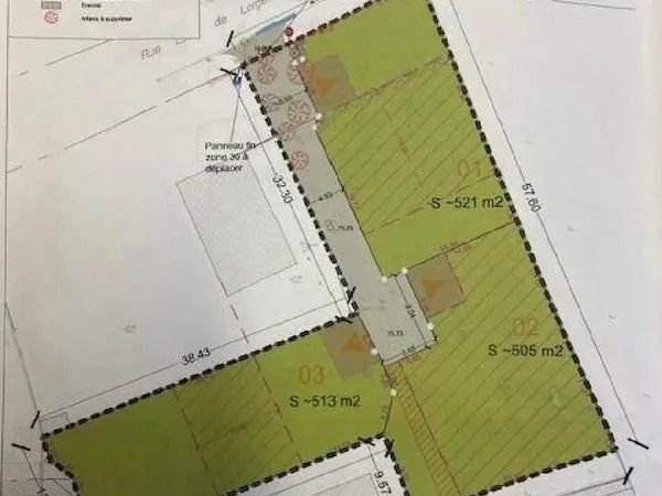 Terrain 505 m² PLESDER