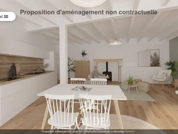 Maison de bourg (100m2) avec petit garage et cave à Ceyrat