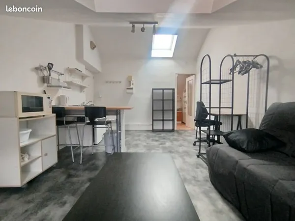 Location studio 22m² meublé - Nantes, rue Paul Bellamy - DISPONIBLE