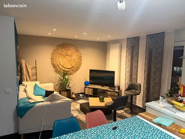 Grand 2 pièces meublé 55 m² - entièrement équipé - 925 CC - disponible 15 juin