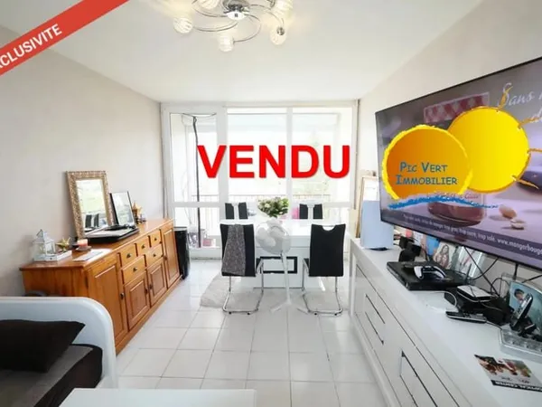 Appartement T4 77m², 3ch, balcon, cave, parking