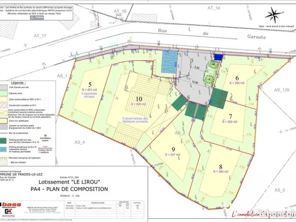 Terrain 280 m² Prades-le-Lez