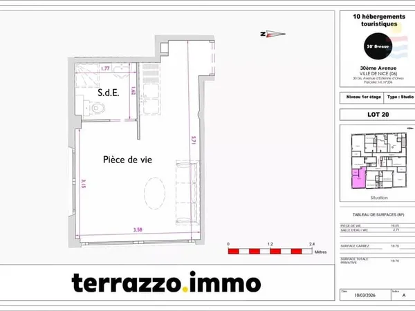 NICE CENTRE-VILLE - ESTIENNE D'ORVES | STUDIO MEUBLÉ TOURISTIQUE - 18,76 M² - PRÊT À EXPLOITER