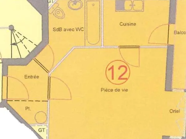 Studio 1 pièce 35 m²
