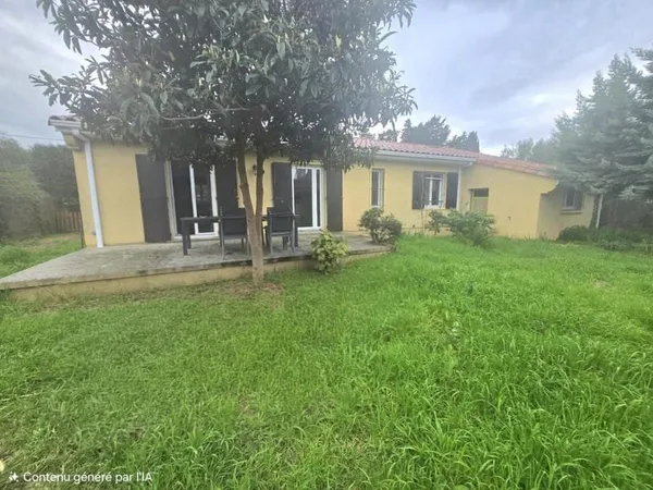 Saint Andre de Sangonis, vente villa de plain-pied rénovée, 3 ch, 1 studio, garage, cave, sur 600 m²