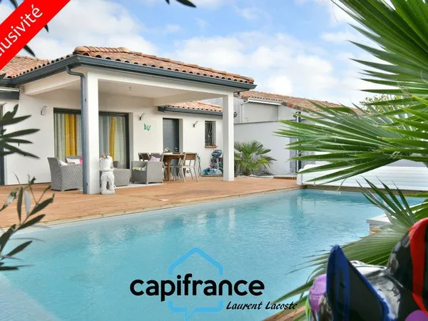 Maison à vendre 6 pièces - DPE A - plain pied - piscine - garage - jardin