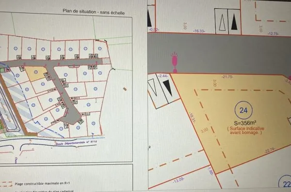 Terrain en individuel 356 m²