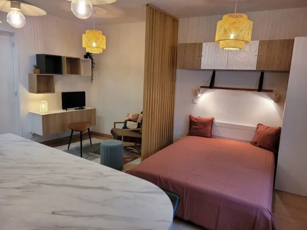 Studio meublé 24 m² centre ville 480€ accès internet inclus