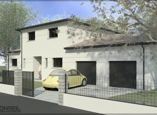 Maison neuve 110 m2 habitable sur terrain plat de plus de 560 m2 bien exposé à Montlaur !