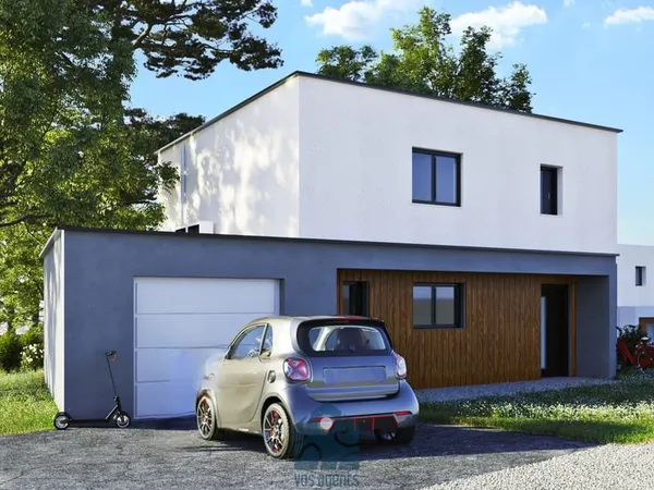 Maison neuve 5 pièces avec garage, jardin et terrasse