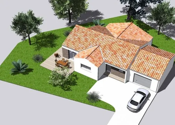 Maison 2 chambres avec Cellier et Garage à VAIRE sur un terrain de 351 m²