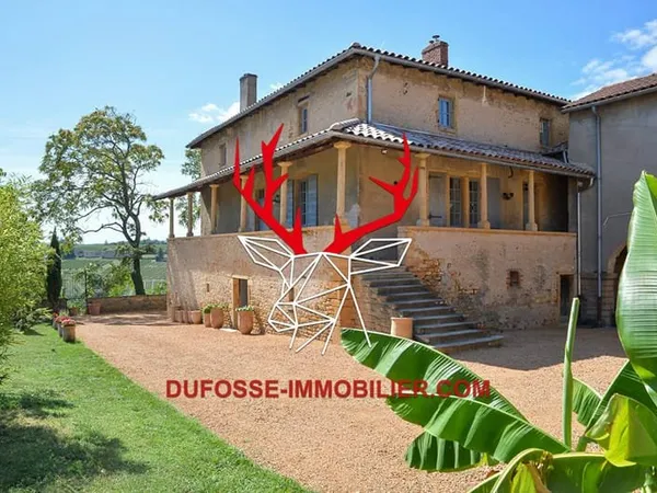 Maison de maître rénovée avec gîtes, vignoble et vue panoramique - Pierres Dorées - Beaujolais