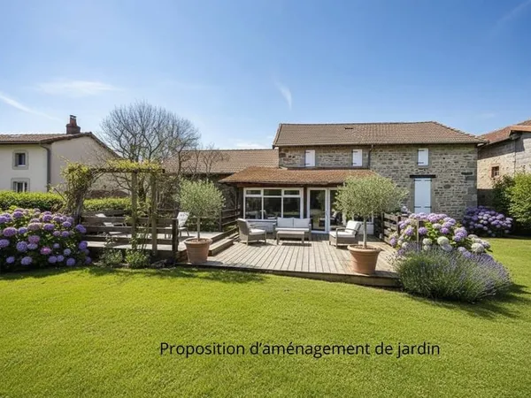 Maison de campagne en pierre avec jardin de 500 m2