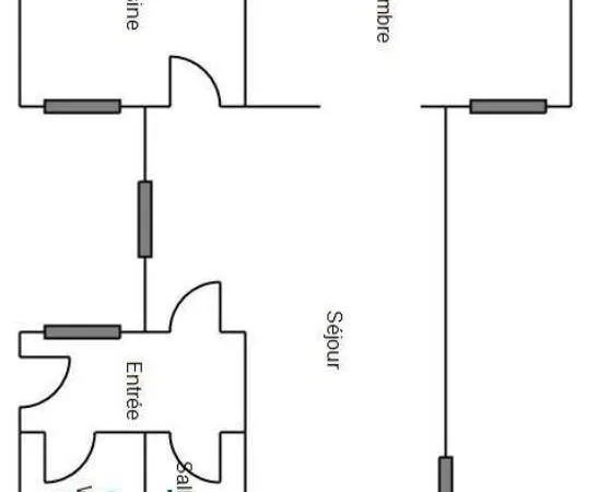 Appartement 2 pièces 59 m²