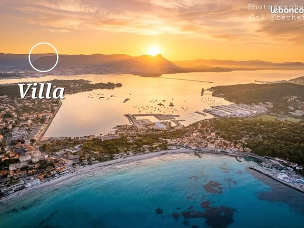 Villa 173m² Vue Rade Toulon- Studio locatif - Terrain 1385m² Piscinable - Les 4 chemins