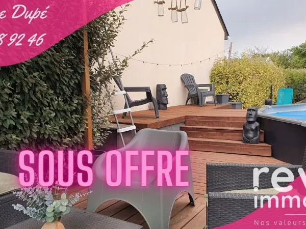 Pavillon 90 m² avec piscine semi-entérrée