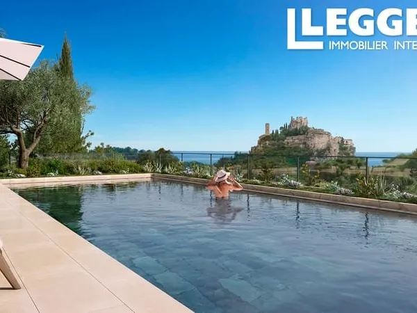 Eze - Programme neuf avec piscine. En position dominante, appartement 2 pièces, vue mer, parking pri