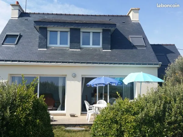 Villa accès direct plage de sable de Damgan sans route à traverser à 10m