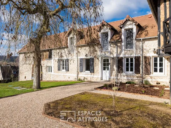 Ancien chai rénové avec vue sur l'Eure