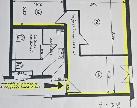 AIX location BUREAU 3P-42m2