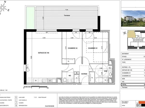 SCIEZ - Appartement T3 - 68.12m²
