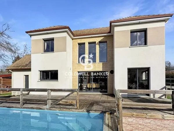 VENTE - 14130 - SAINT-MARTIN-AUX-CHARTRAINS - MAISON CONTEMPORAINE AVEC PISCINE