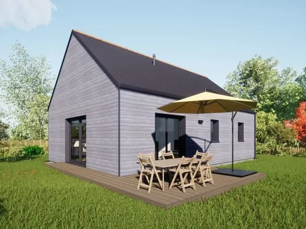 Projet de construction d'une maison bois de 70 m² avec terrain à NEUILLE (49)