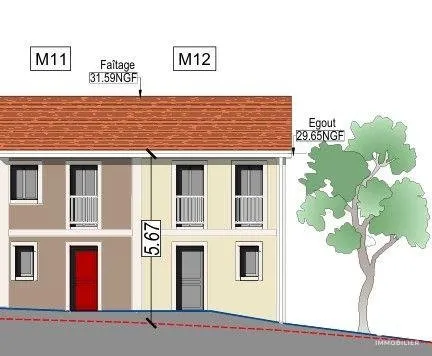 Maison 3 pièces 71 m²