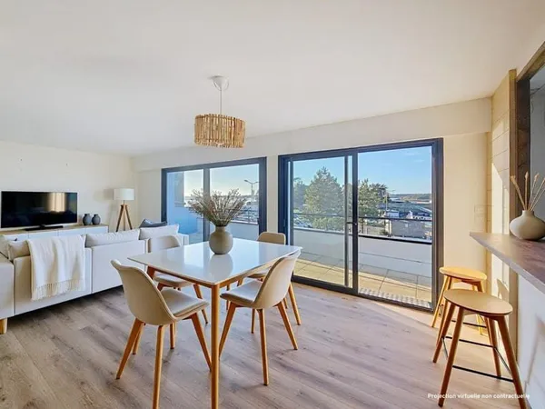 EXCLUSIVITÉ LOCMIQUÉLIC : Appartement avec vue au Port de Sainte Catherine