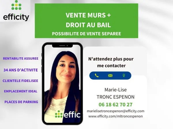 Fonds de commerce 3 pièces 53 m²