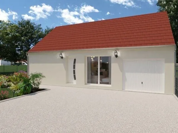 Terrain + Maison 2 chambres + Garage (HORS ABF) à Meung-sur-Loire