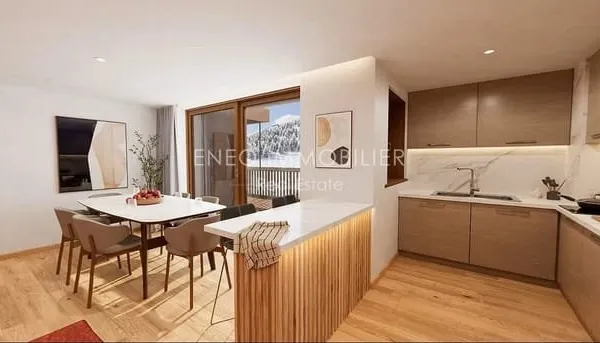 Appartement F5 neuf dans un chalet avec Vue Montagne