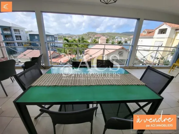 Bel appartement F3, vue et accès plage Anse Mitan