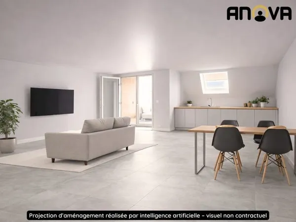 Duplex 4 pièces - 86,5 m² habitables (95 m² au sol) - Gar