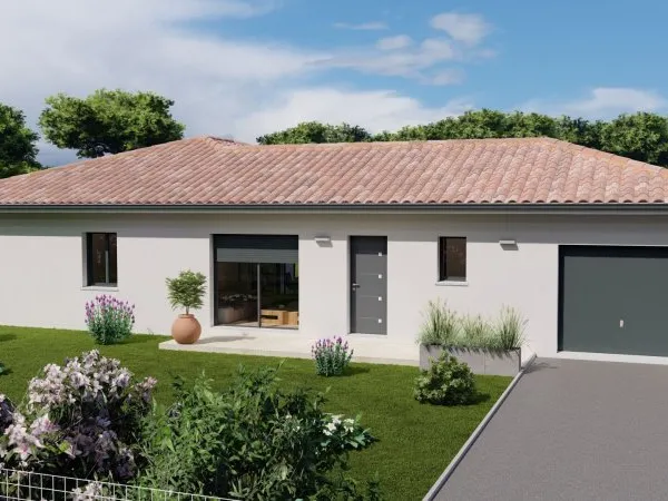 Maison neuve 111m² 3 chambres, terrasse couverte, garage à Saint-Michel-Escalus